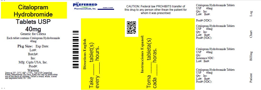 Citalopram Hydrobromide Tablets USP 40mg