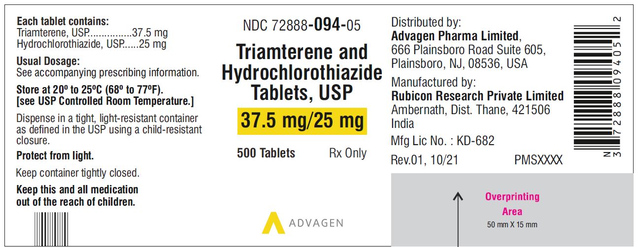 Triamterene and Hydrochlorothiazide Tablets, USP 37.5mg/25 mg - NDC ...