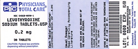 image of 200 mcg package label