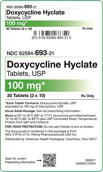 100 mg Doxycycline_Hycl Tablets Carton 3x10