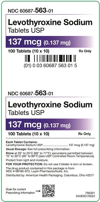 137 mcg Levothyroxine Sodium Tablets Carton