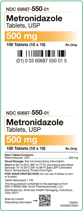 500 mg Metronidazole Carton