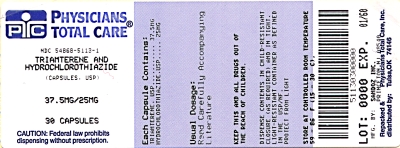 Triamterene and Hydrochlorothiazide 37.5 mg/25 mg Label