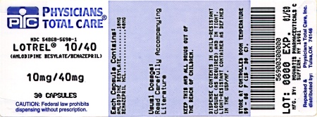 image of 10/40 mg package label