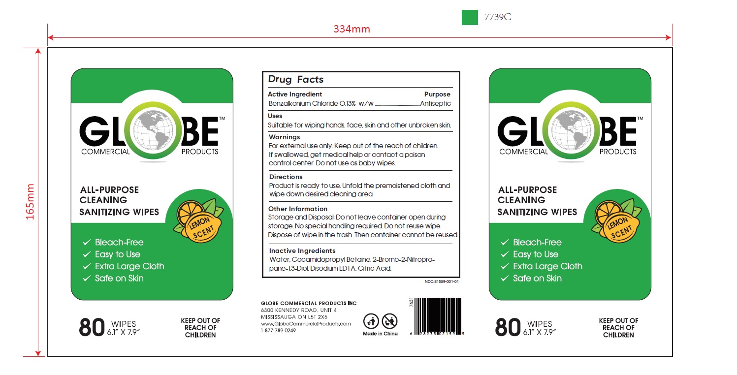 80 Wipes Bottle Label