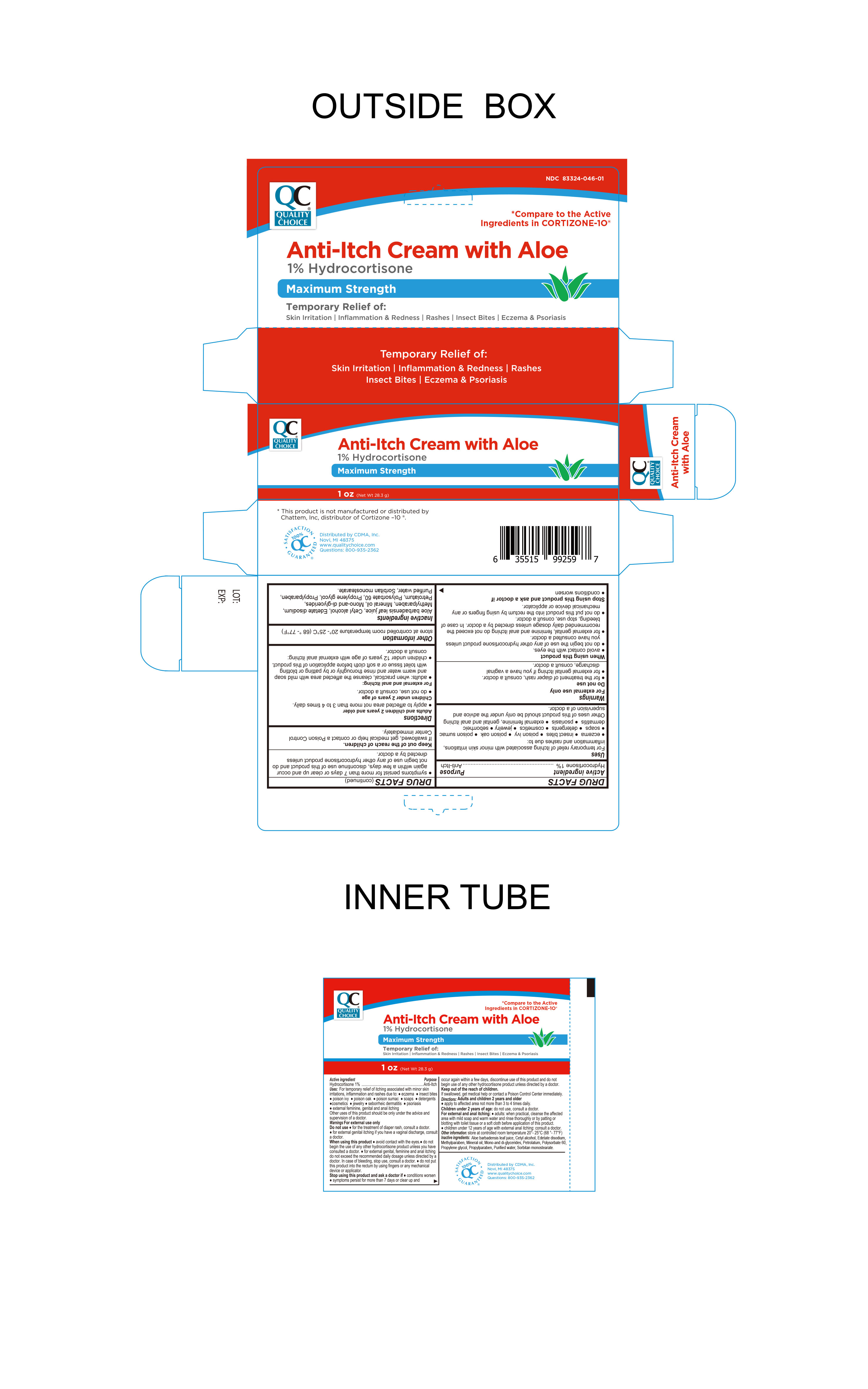 99259 QC HYDROCORTISONE CREAM WITH ALOE 1OZ REV08 030624 CDER