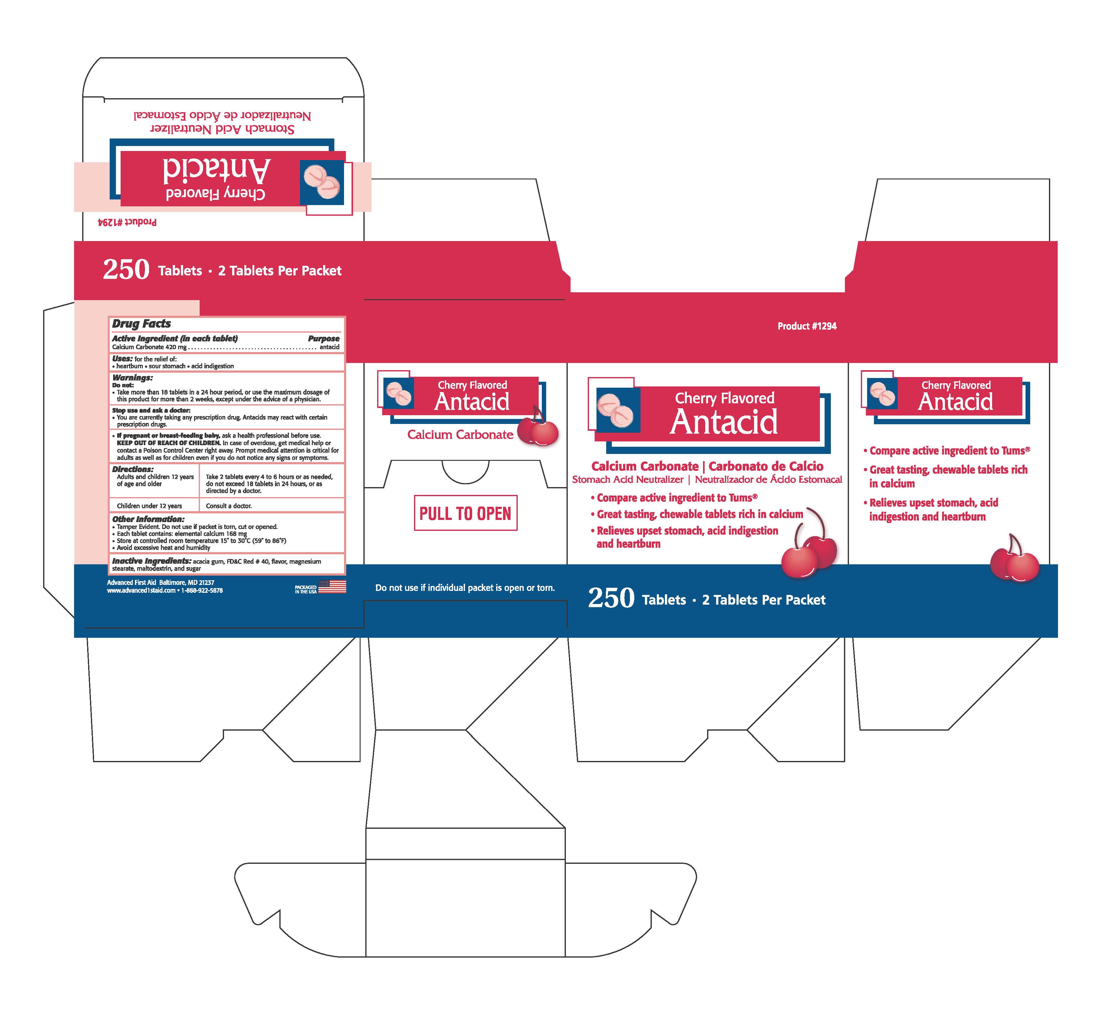 Cherry Antacid 250ct Box