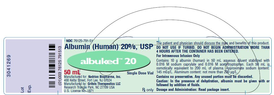 50 ml albuked 20% vial