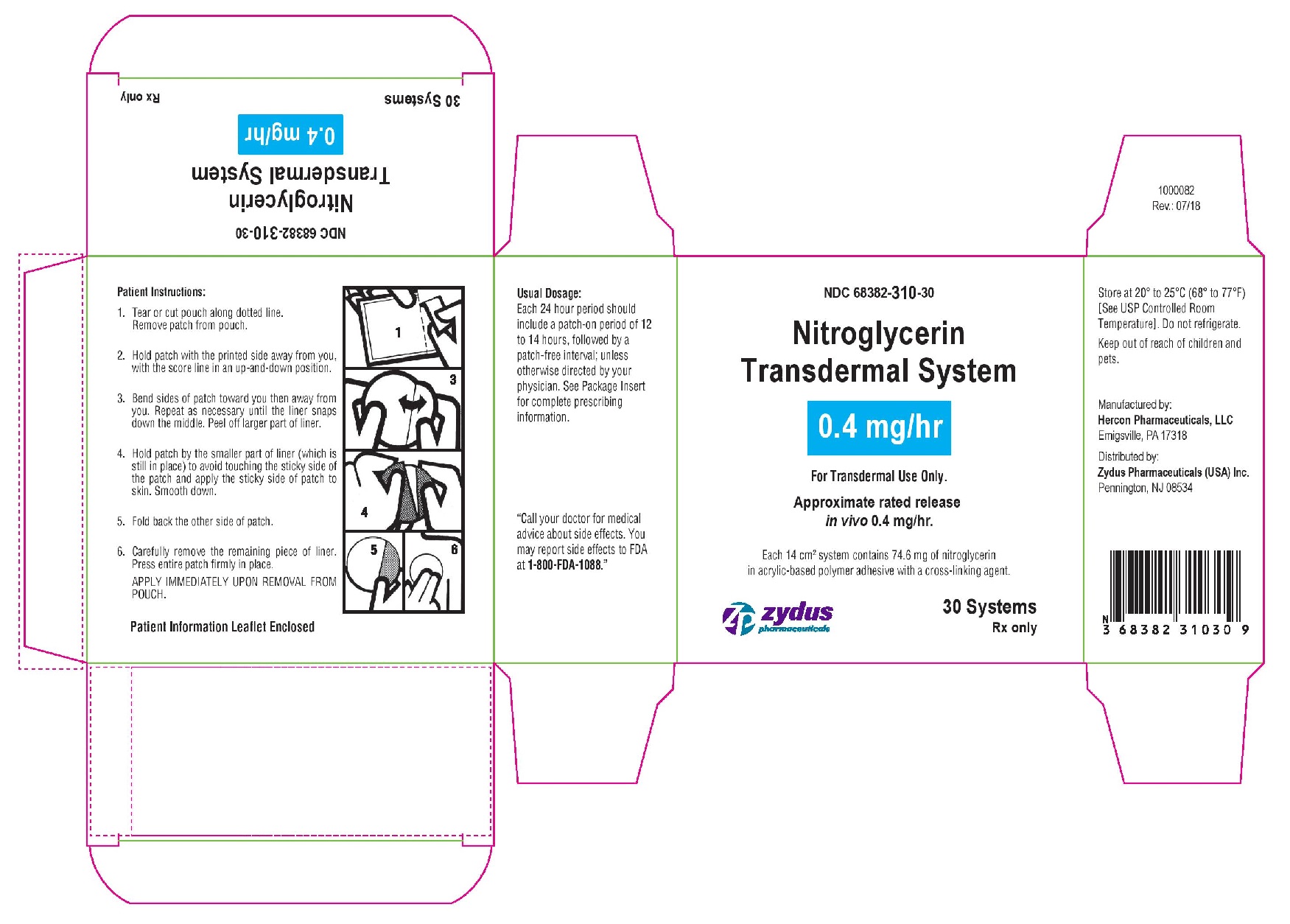 DailyMed NITROGLYCERIN TRANSDERMAL SYSTEM patch, extended release