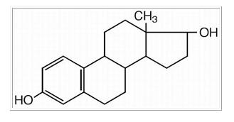 The structural formula for ESTRACE (estradiol vaginal cream, USP, 0.01%) contains 0.1 mg estradiol in a nonliquefying base containing purified water, propylene glycol, stearyl alcohol, white ceresin wax, mono- and di-glycerides, hypromellose 2208 (4000 cps), sodium lauryl sulfate, methylparaben, edetate di-sodium and tertiary-butylhydroquinone. Estradiol is chemically described as estra-1,3,5(10)-triene-3, 17(beta)-diol. It has an empirical formula of C18H24O2 and molecular weight of 272.37. 