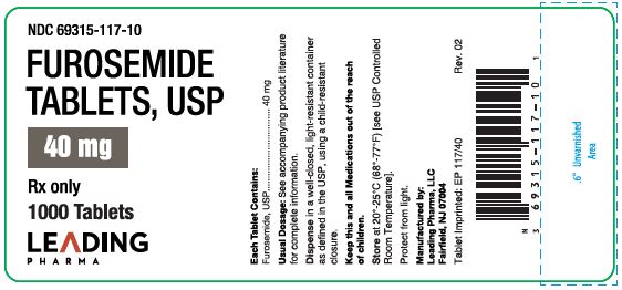 furosemide 40mg 1000tabs