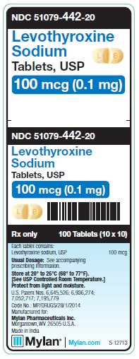 Levothyroxine Sodium 100 mcg (0.1 mg) Tablets Unit Carton Label