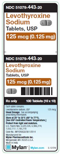 Levothyroxine Sodium 125 mcg (0.125 mg) Tablets Unit Carton Label