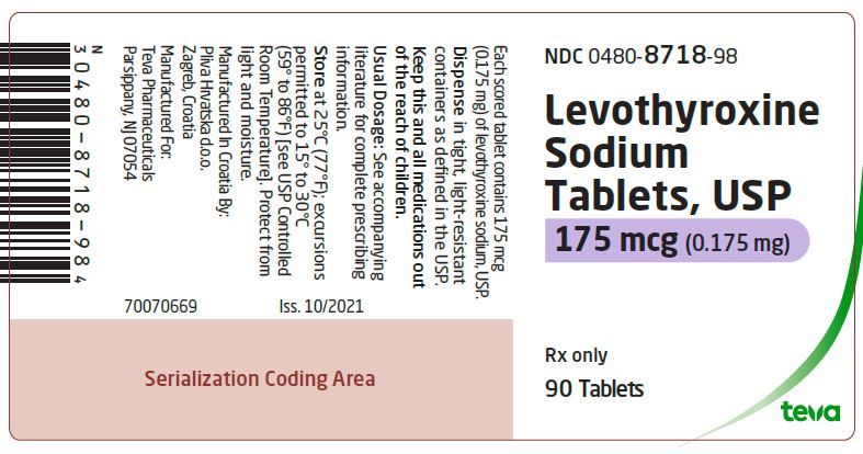 Label 175 mcg, 90 Tablets