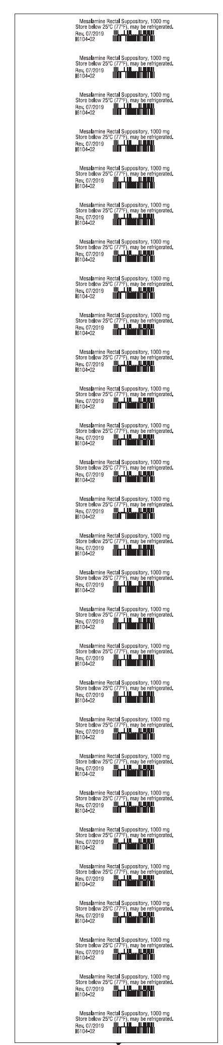 Mesalamine Rectal Suppositories 1000 mg Carton Label