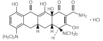 Structural formula of Minocycline Hydrochloride