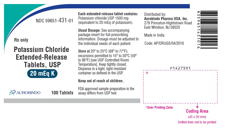 PACKAGE LABEL-PRINCIPAL DISPLAY PANEL - 20 mEq K (100 Tablets Bottle)