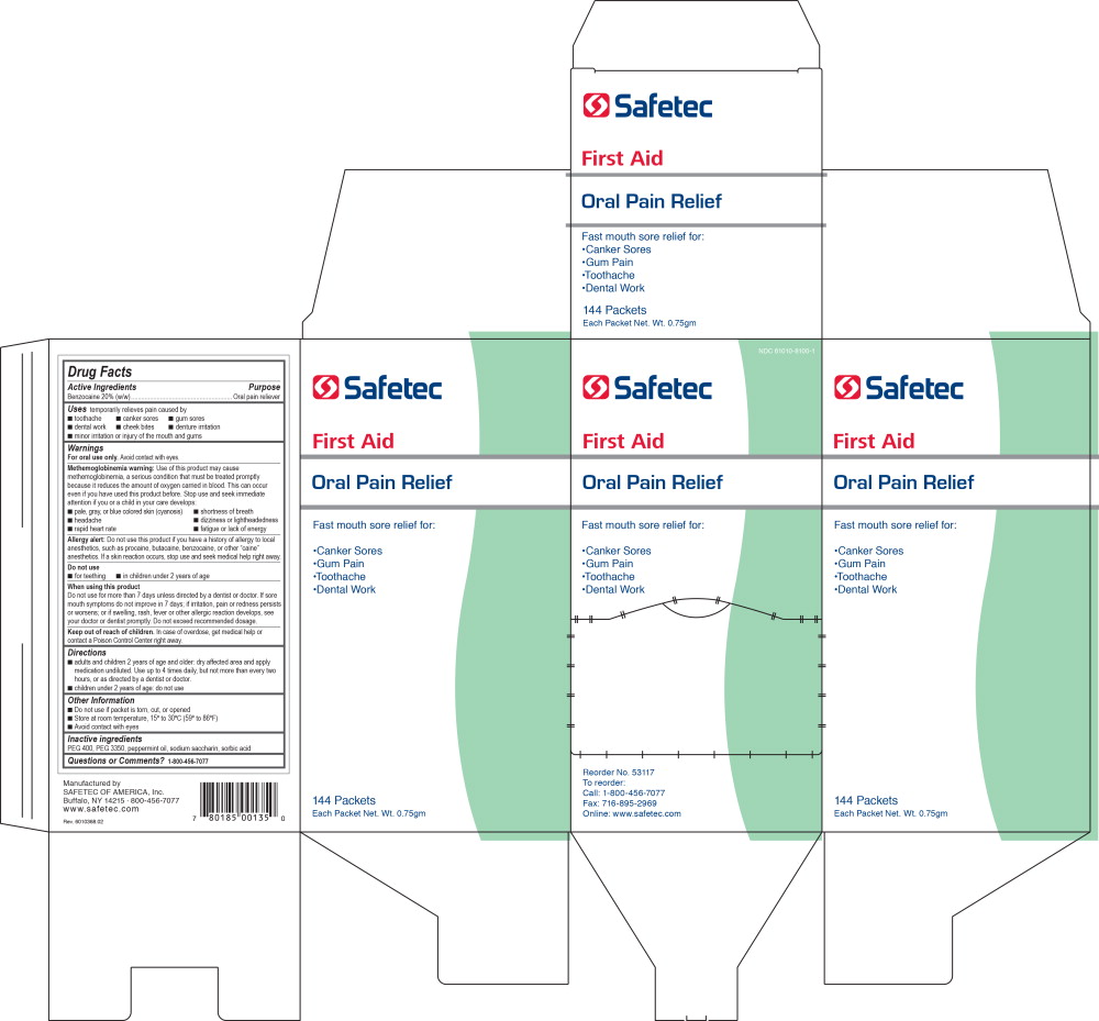 Principal Display Panel - Safetec Oral Pain Relief Carton Label
