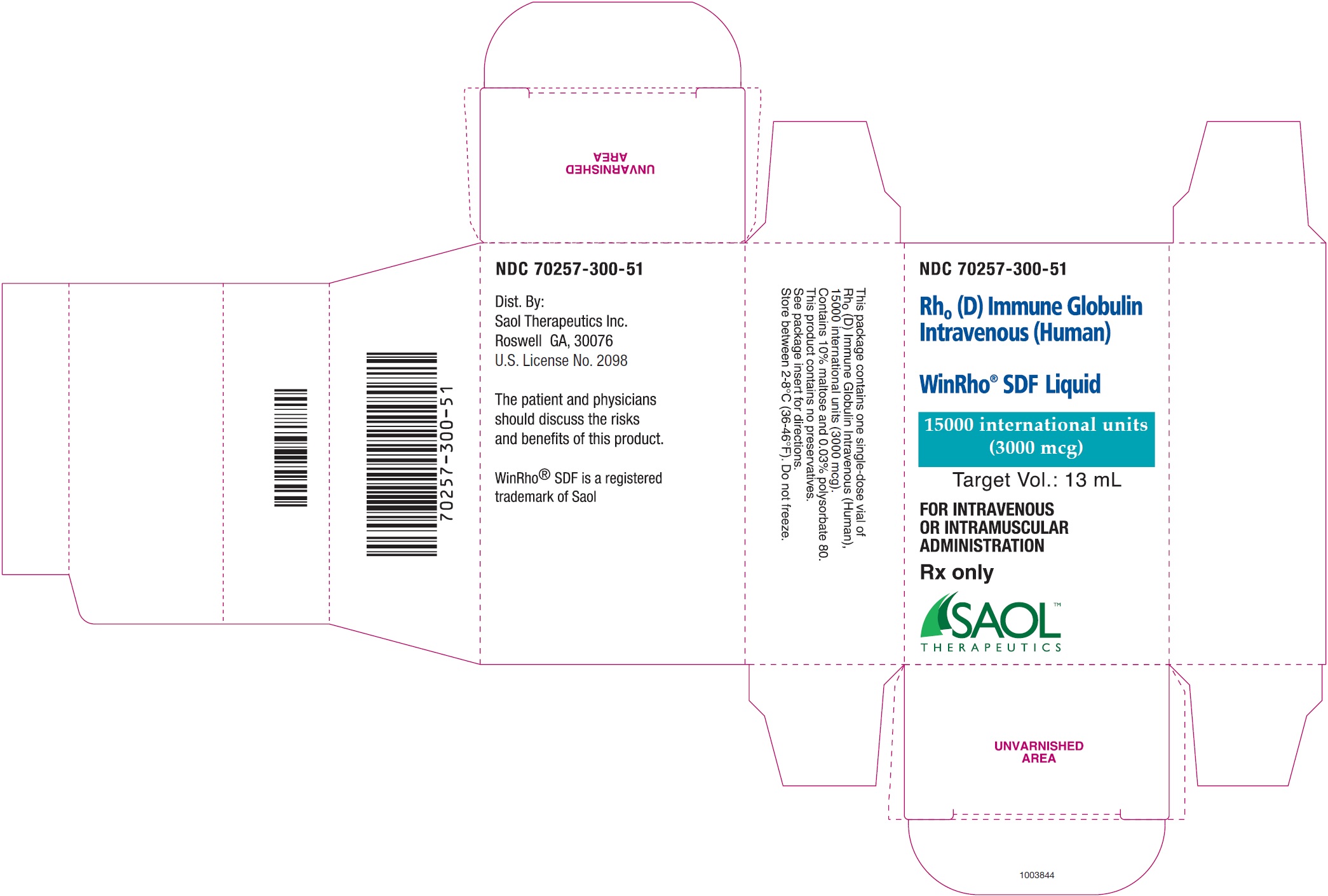 15000 IU Carton Label